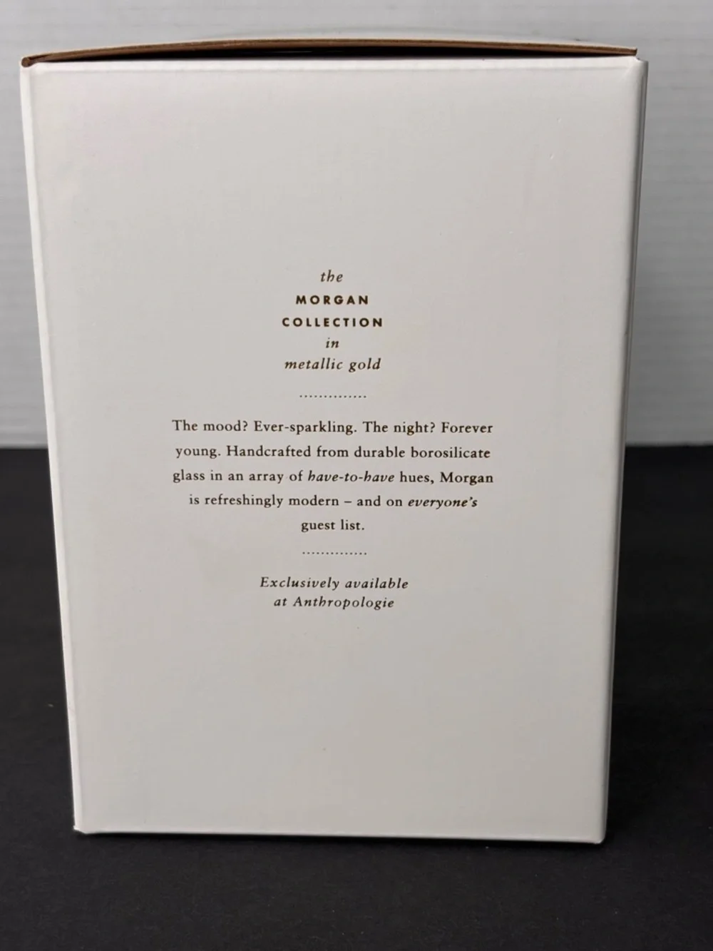 Anthropologie NIB 2 Pack Zaza Honey Luster Stemless Martini Glasses Iridescent